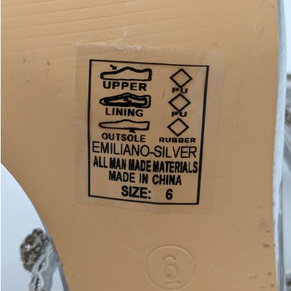 Azalea Wang Emiliano Rhinestone Ankle Wrap Strappy Sandals Women's Size US6 EU37 - Picture 11 of 12